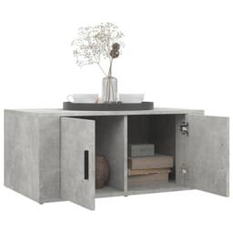Berkfield Home Decorative Coffee Table Concrete Grey 80x50x36 cm Engineered Wood - Size: 80 x 50 x 36 cm - thumbnail 4