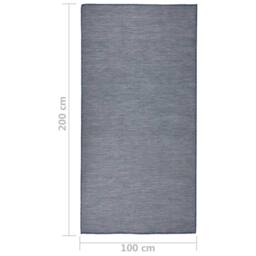 Berkfield Home Outdoor Flatweave Rug 100x200 cm Blue - Size: 100 cm diameter - thumbnail 6