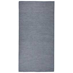 Berkfield Home Outdoor Flatweave Rug 100x200 cm Blue - Size: 100 cm diameter