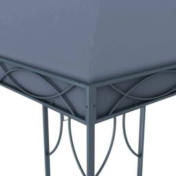 Berkfield Home Gazebo with LED String Lights 300x300 cm Anthracite in Dark Grey - thumbnail 5