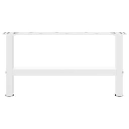 Berkfield Home Coffee Table Legs White 2 pcs 70x(30-31) cm Steel - thumbnail 5