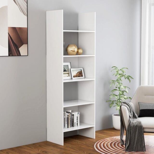Berkfield Home Book Cabinet White 60x35x180 cm Engineered Wood - Size: 60 x 35 x 180 cm - image 1