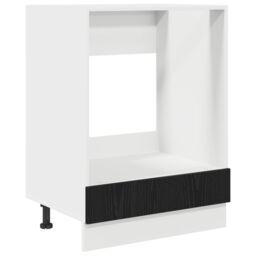 Berkfield Home Oven cabiet Black oak 60 x 46 x 81.5 cm Engineered wood - thumbnail 2