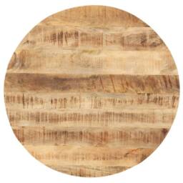 Berkfield Home Table Top Solid Mango Wood Round 25-27 mm 40 cm in Brown - thumbnail 2