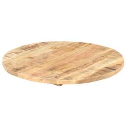 Berkfield Home Table Top Solid Mango Wood Round 25-27 mm 40 cm in Brown - thumbnail 4