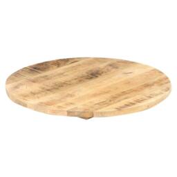 Berkfield Home Table Top Solid Mango Wood Round 25-27 mm 40 cm in Brown - thumbnail 5
