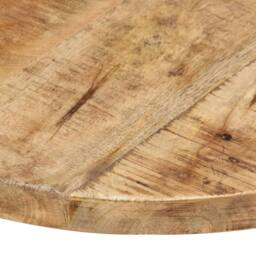 Berkfield Home Table Top Solid Mango Wood Round 25-27 mm 40 cm in Brown - thumbnail 1