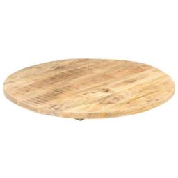 Berkfield Home Table Top Solid Mango Wood Round 25-27 mm 40 cm in Brown - thumbnail 6
