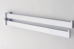 Luxury Living Palermo Bathroom Double Swing Towel Rail in Silver