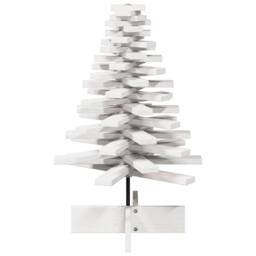 Berkfield Home Festive Wooden Christmas Tree for Decoration White 80 cm Solid Wo