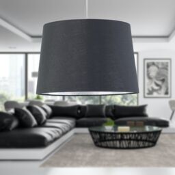 First Choice Lighting Zoey - Grey with Silver Inner 28cm Easy Fit Pendant or Lamp Shade - thumbnail 4