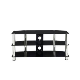 "Moderna MMT Black Glass TV Stand 3 Shelf 1050mm Unit for 32 - 50"" TVs" - thumbnail 3