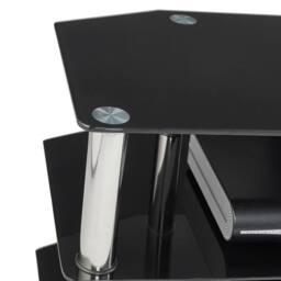 "Moderna MMT Black Glass TV Stand 3 Shelf 1050mm Unit for 32 - 50"" TVs" - thumbnail 8