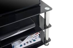 "Moderna MMT Black Glass TV Stand 3 Shelf 1050mm Unit for 32 - 50"" TVs" - thumbnail 6