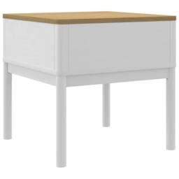 Berkfield Home Lamp Table FLORO White 55x55x54 cm Solid Wood Pine - Size: 55 x 55 x 54 cm - thumbnail 7
