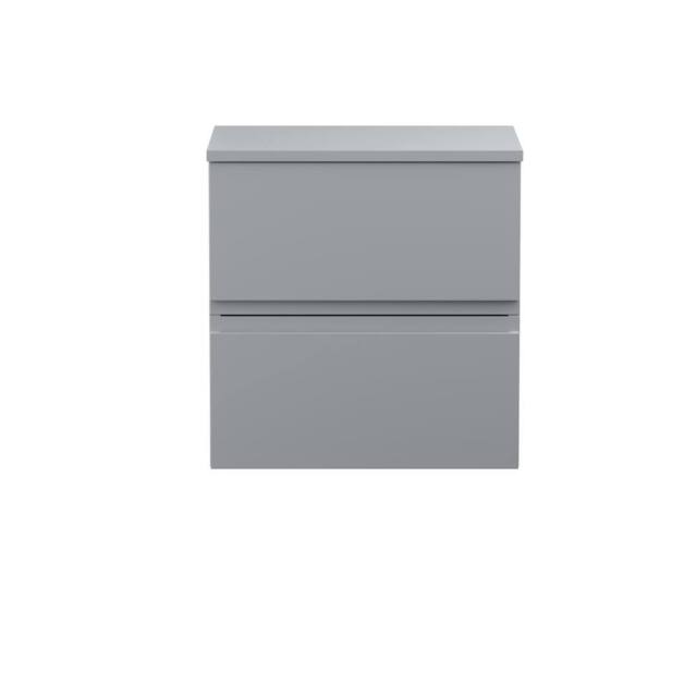 Balterley Mavesyn Contemporary Wall Hung Vanity Unit, Satin Grey, 505mm in Grey - image 1