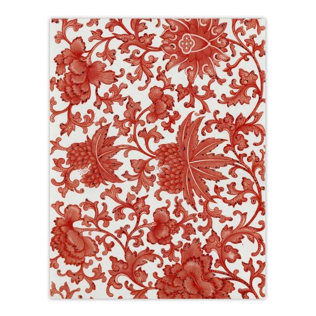 "Artery8 Owen Jones Ornamental Flower Pattern in Red Wall Art Print - Size: W12"" x H16""" - image 1
