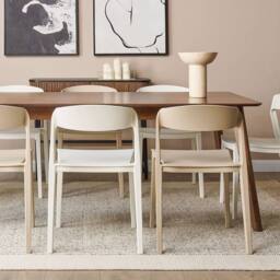 Wyld and Coco Set of 2 White Stackable Armless Polypropylene Conference Chairs
