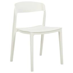 Wyld and Coco Set of 2 White Stackable Armless Polypropylene Conference Chairs - thumbnail 3