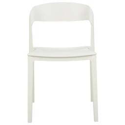 Wyld and Coco Set of 2 White Stackable Armless Polypropylene Conference Chairs - thumbnail 5
