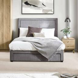 Cheshire Citrine 4 Drawer Storage Bed - Superking (180cm) (150cm) in Grey - Size: Super King - thumbnail 3