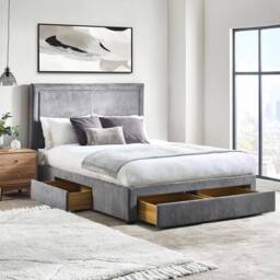 Cheshire Citrine 4 Drawer Storage Bed - Superking (180cm) (150cm) in Grey - Size: Super King - thumbnail 4