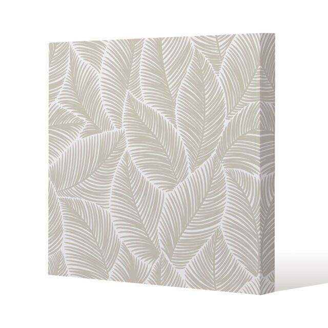 Benjamin Tate Design beige leaves (Canvas Print) / 61 x 61 x 4cm in Natural - Size: 61 x 61 x 4 cm - image 1
