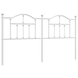 Berkfield Home Metal Headboard White 180 cm - thumbnail 3