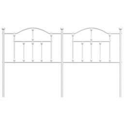 Berkfield Home Metal Headboard White 180 cm - thumbnail 4