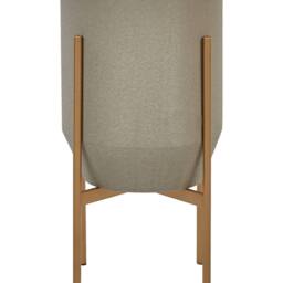 Wyld and Coco Grey Iron Plant Stand 33 x 33 x 62 cm Modern Industrial Gold Base - Size: Large - thumbnail 2