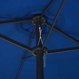 Berkfield Home Outdoor Parasol with Aluminium Pole 460x270 cm Blue - thumbnail 5