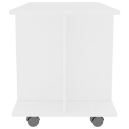 Berkfield Home TV Cabinet with Castors White 80x40x40 cm Engineered Wood - Size: 80 x 40 x 40 cm - thumbnail 5