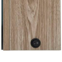 Berkfield Home LED Bathroom Mirror Cabinet Oak 50x14x60 cm in Brown - Size: 50 x 14 x 60 cm - thumbnail 6