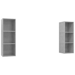 Berkfield Home Practical Wall-mounted TV Cabinets 2 pcs Concrete Grey Engineered Wood - thumbnail 3