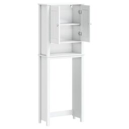 Berkfield Home Over-the-Toilet Storage BERG White 60x27x164.5 cm Solid Wood - thumbnail 4