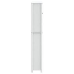 Berkfield Home Over-the-Toilet Storage BERG White 60x27x164.5 cm Solid Wood - thumbnail 5