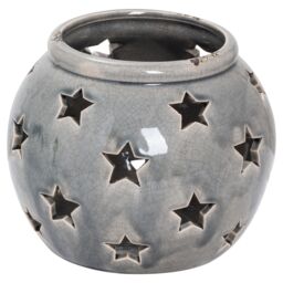 Love Lace Garda Large Star Candle Lantern in Grey - thumbnail 1