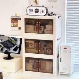 EONLION 3 Tiers Large Plastic Storage Box in White - Size: 500mm