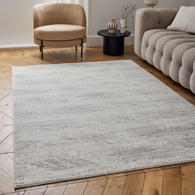 THE RUGS Carmel Abstract Area Rug Runner Soft Pile Living Room Bedroom in Grey - Size: 160 cm x 230 cm - image 1