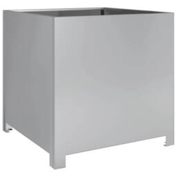 Berkfield Home Durable Garden Planter 50x50x50 cm Galvanised Steel in Silver - Size: 50 x 50 x 50 cm - thumbnail 6