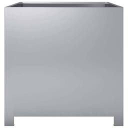 Berkfield Home Durable Garden Planter 50x50x50 cm Galvanised Steel in Silver - Size: 50 x 50 x 50 cm - thumbnail 4