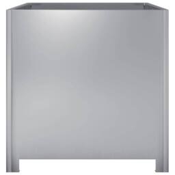 Berkfield Home Durable Garden Planter 50x50x50 cm Galvanised Steel in Silver - Size: 50 x 50 x 50 cm - thumbnail 5