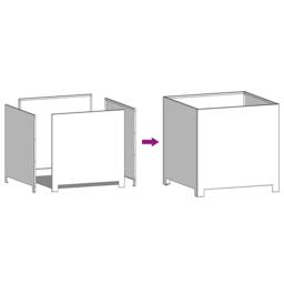 Berkfield Home Durable Garden Planter 50x50x50 cm Galvanised Steel in Silver - Size: 50 x 50 x 50 cm - thumbnail 8