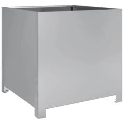 Berkfield Home Durable Garden Planter 50x50x50 cm Galvanised Steel in Silver - Size: 50 x 50 x 50 cm - thumbnail 3