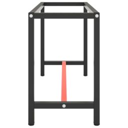 Berkfield Home Work Bench Frame Matte Black & Matte Red 140x50x79 cm Metal - Size: 140 x 50 x 79 cm - thumbnail 4