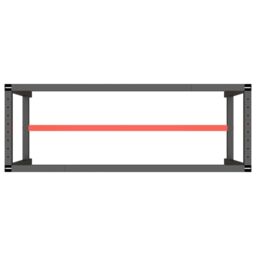 Berkfield Home Work Bench Frame Matte Black & Matte Red 140x50x79 cm Metal - Size: 140 x 50 x 79 cm - thumbnail 5