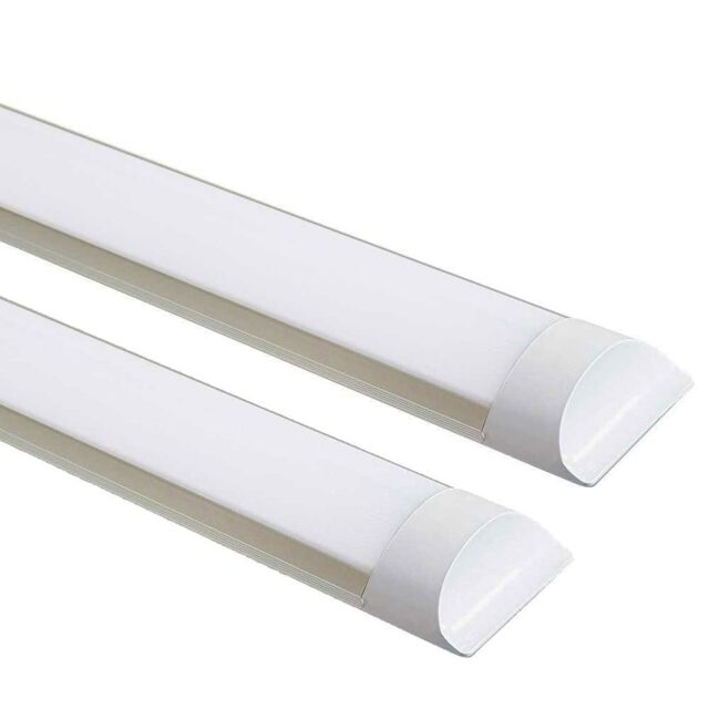 ENER-J 45W Prismatic LED Tube Batten complete fitting 1.5m, 4000 lumens, 6500K (pack of 2 units) in White - Size: 25 cm diameter x 19 cm high - image 1