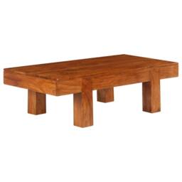 Berkfield Home Beautiful Coffee Table Solid Acacia Wood Honey Finish 100x50x30 cm in Brown - Size: 100 x 50 x 30 cm - thumbnail 7