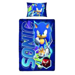 Sonic the Hedgehog Digital Gaming Reversible Duvet Set in Blue - Size: Single - thumbnail 2