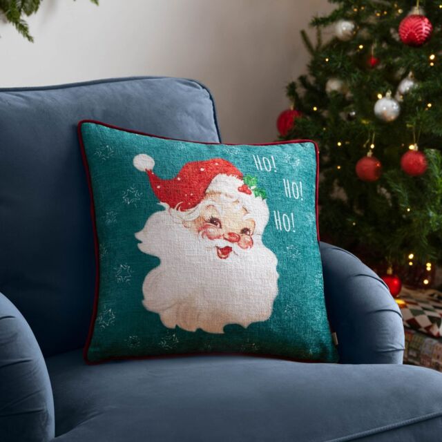 Evans Lichfield Vintage Santa Printed Cushion - Size: 43 cm x 43 cm - image 1